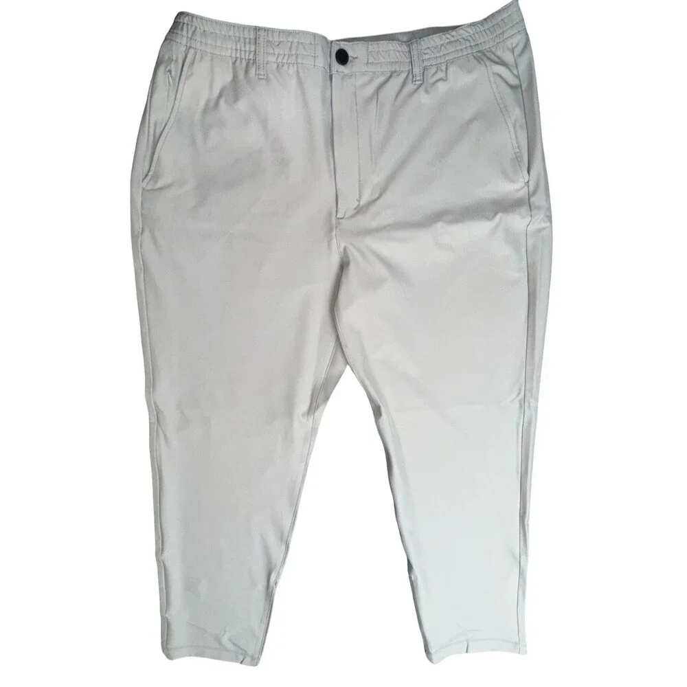Marc New York Mens Pants Size 40x32 Gray Men's 4-Way Stretch Slim-Fit Commuter
